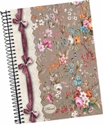 Caderno espiral floral 01 mat 96fls r.1616